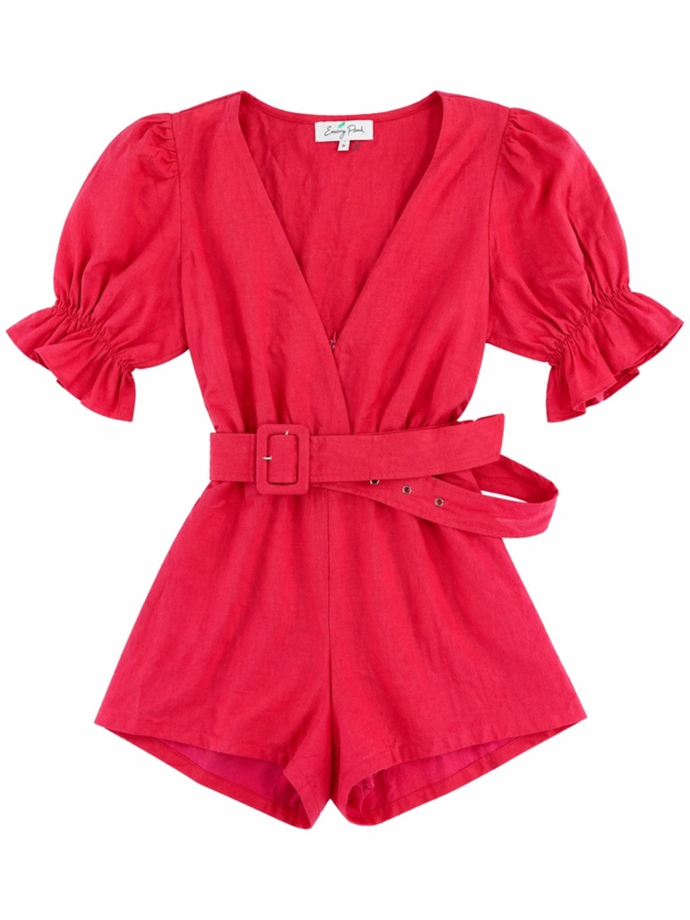 emory park fuchsia romper with belt